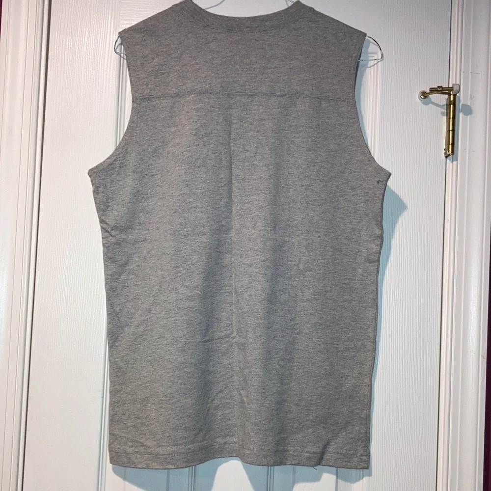 🐸 Boys 100% Cotton GAP Sleeveless Grey Basketball SHIRT Sz 10/L, NWT